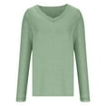 thumbnail image 6 of gakvbuo Tunic Tops For Women Long Sleeve V-Neck Pullover Sweatshirts Blouse Fall Tops, 6 of 7