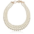 thumbnail image 1 of Anne Klein Collar de perlas blancas en tono dorado para mujer Dorado/Blanco 0, 1 of 3