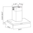 thumbnail image 4 of NOVEL 30" Stainless Steel Wall Mount Range Hood - 900 CFM Powerful Ventilation for Efficient Cooking - Touch Control, LED Lighting & Quiet Operation - Perfect for Modern Kitchens | PRO-NWZ01, 4 of 11