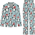 thumbnail image 4 of Top-kevin Pajama Sets for Womens Koalas Kangaroos Hedgehogs Hat Loose Button Down Long Sleeve Shirts And Pants Set, 4 of 12