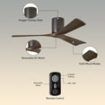 thumbnail image 5 of Matthews Fan Company IR3H-TB-WA-60 Irene 60" Textured Bronze Hugger Ceiling Fan with 3 Walnut Blades, Remote and Wall Control, Indoor/Outdoor Damp Rated, 5 of 6