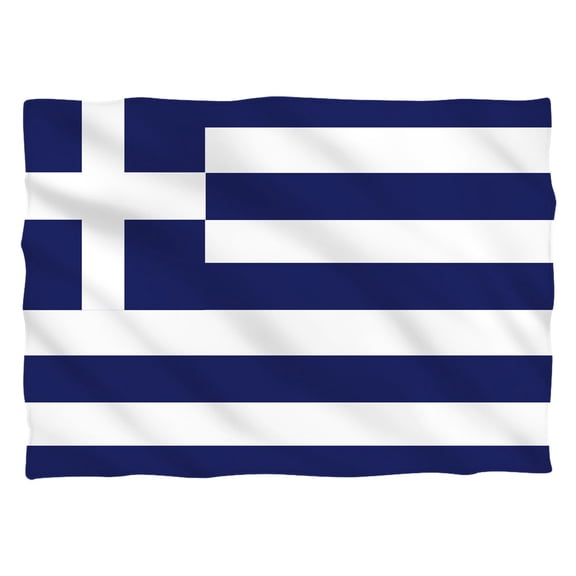 Greece Flag (Front Back Print) Pillow Case