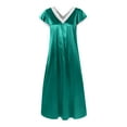 thumbnail image 3 of JINMGG Dresses for Women 2024 Clearance,Womens Short Sleeve V Neck Homewear Pajamas Long Dress Nightgowns Sleepwear, 3 of 7