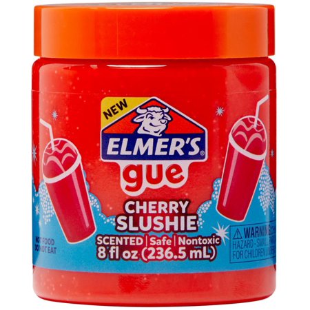 elmer’s gue premade slime  cherry slushie slime  scented  1 count