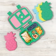 Bentgo Buddies Reusable Ice Packs - Slim Ice Packs for Lunch Boxes, Lunch Bags, and Coolers - Multicolored 4-Pack (Pineapple)