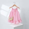 thumbnail image 2 of KPOPLK Baby Girl Clothes Cute Spring Summer Sun Dresses Toddler Casual Beach Boho Floral Dress Girls Summer Outfits(3-4 Years,Pink), 2 of 4