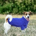 thumbnail image 3 of Zhuge Small Dog Turtleneck Pullover Sweater, Thick Cable Knit Cold Weather Clothes for Chihuahua, Pug & More, M, Dark Blue, 3 of 5