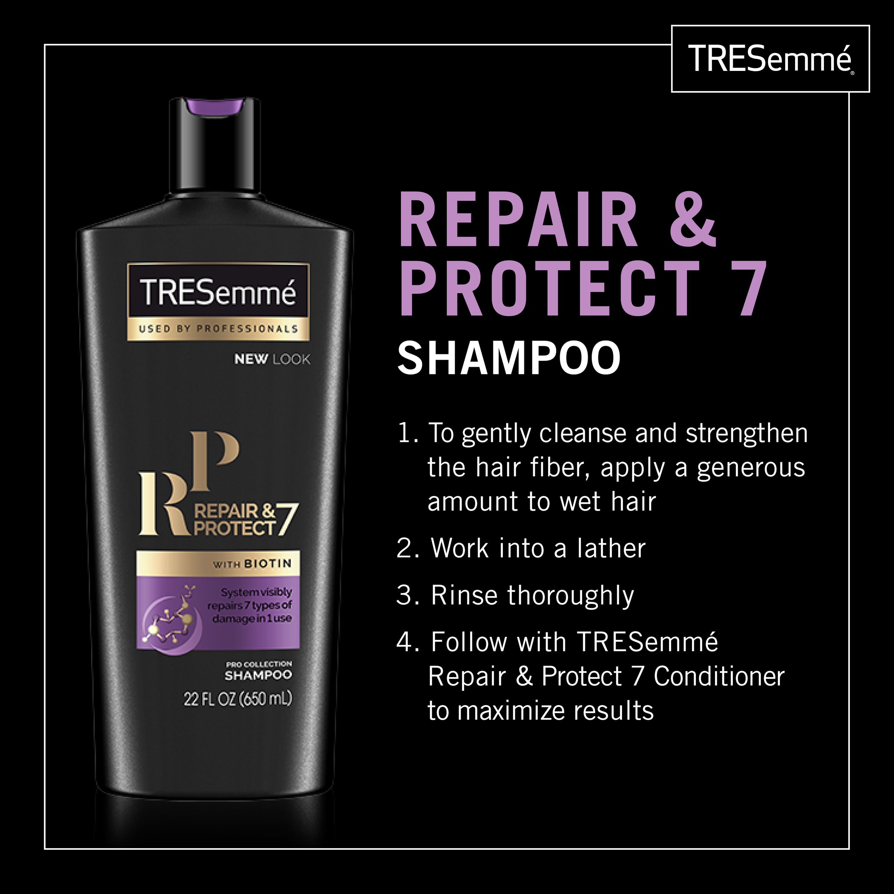 TRESemme 3-Pc Healthy & Protected Blowout Gift Set Repair and Protect with Hair Dryer (Shampoo, Conditioner) ($24.84 Value) - image 7 of 11