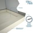 thumbnail image 2 of Tile Redi P3048lrb30kit Base'n Bench 60" X 30" Rectangular Shower Base - Nickel, 2 of 6