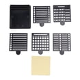 thumbnail image 2 of Sticky Note Holder, Abs Notepad Holder for 3" X 3" Portable Sticky Note Storage Organizer with 5 Stencil Practical Dust Proof School Supplies for Office Classroom Home, 2 of 7