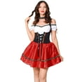 thumbnail image 2 of FYEGRE Women's Festival Dress for Oktoberfest and Parties Elegant Outfit for Events Red XL, 2 of 9