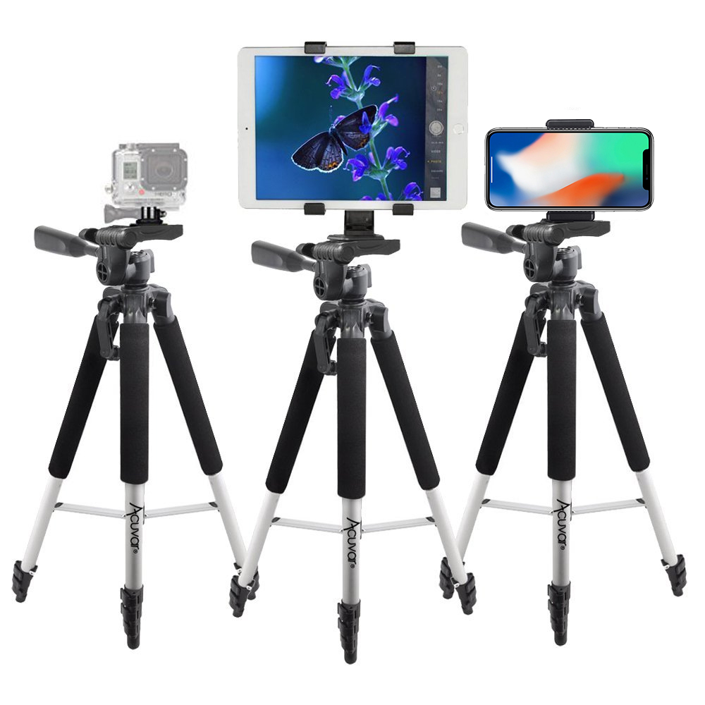 Acuvar 57" inch Pro Series Tripod, Acuvar Tablet Mount + Universal