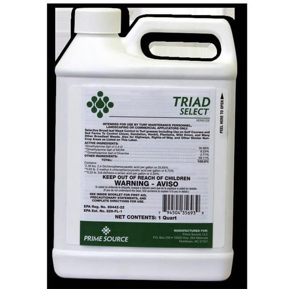 PrimeSource Triad Select Herbicide, 1 qt with Fast Action Formula