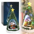 thumbnail image 1 of Resin Christmas Village Buildings Figurines With LED Lights Christmas Music And Battery And Cable Operated, 1 of 9