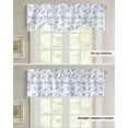 thumbnail image 6 of Tie Up Valance Curtain for Kitchen,Watercolor Blue Bow Rod Pocket Short Curtains Adjustable Tie-Up Shade Valances,Romantic Style Window Treatment for Bathroom Living Room Bedroom, 6 of 8