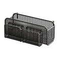 thumbnail image 1 of Cesta colgante de almacenaje, organizador de mesilla de noche, revistero multifuncional, hecha de Negro L con cesta, 1 of 7