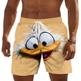 thumbnail image 5 of XINPING Men Swim Shorts 3 Inch Casual Retro Hawaiian Print Quick Dry Spring Break Swim Trunks with Pockets Stretch Fabric Beach Shorts Bathing Suits, 5 of 5