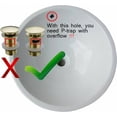 thumbnail image 4 of Desagüe y accesorios para lavabo y desagüe de aguas residuales del lavabo del baño en latón dorado cepillado, moderno tapón de presión y clic con ranura de rebosadero, 4 of 5