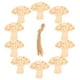 thumbnail image 5 of 10 piezas de adornos colgantes de madera con forma de hongo., 5 of 8