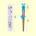thumbnail image 1 of 1 Pair Child Chopsticks Cartoon Reusable Tableware Set Non-Slip Hand-held Learning Chop Sticks for Beginner Toddlers Boys Girls No.4, 1 of 9