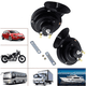 thumbnail image 1 of Juego de 2 bocinas para coche, bocina doble impermeable de 12 V, utilizada para camiones, trenes y barcos, bocinas eléctricas para coches, motocicletas, componentes electrónicos, 1 of 5
