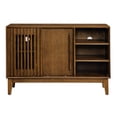 thumbnail image 3 of 47" Sideboard Buffet Cabinet Storage, Farmhouse Fluted Cabinet TV Stand for Kitchen Dining Living Room Entryway Hallway, Walnut, 3 of 7