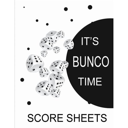 It's Bunco Time Score Sheets: This perfect bound book is great for your next dice Bunco Party. There are 120 pages. 119 pages with 4 cards on each page printed front and back. Keep the sheets in the b