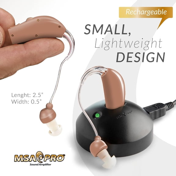 Ear Basics® MSA Pro MY Tone Personal Sound Amplifier, Single (Med Brown)