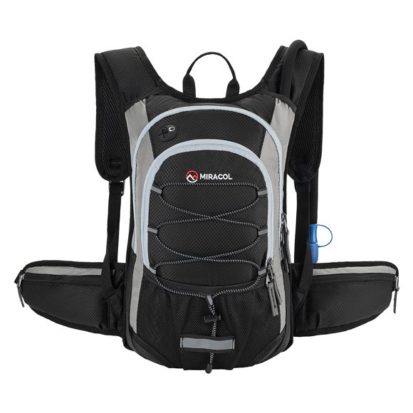 Mochila De Hidratación Mochila De Agua Para Senderismo - Bolsa De Agua Con Aislamiento Miracol Con Bolsa De 2 L Negro