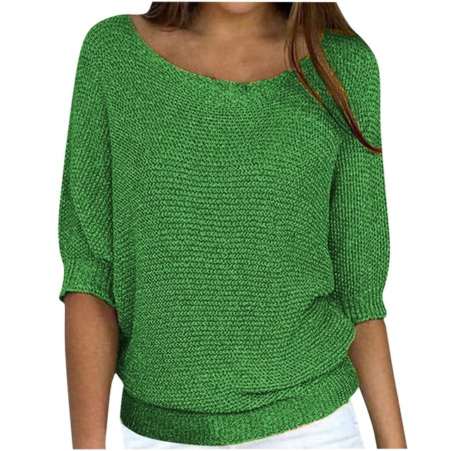 TIMIFIS Pulls pour Femmes Chandail Col Rond Manches Longues Surdimensionné Tricot Pelucheux Chaud Chandail Hiver Automne