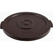Global Industrial Plastic Trash Can Lid 20 Gallon Brown
