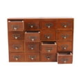 thumbnail image 5 of 16 Drawers Vintage Wood Apothecary Medicine Cabinet Label Holder Card Catalog, 5 of 8