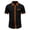 Black B, variant on Men Short Sleeve Color Block Button Up Shirt Half Black Half White with Pocket Slim Fit Casual Business and Night Out Wear