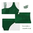 thumbnail image 5 of KaLI_store Swimsuit Women Women One Piece Swimsuit U Neck Tummy Control Swimwear Strap Backless Bathing Suit Green,XL, 5 of 5