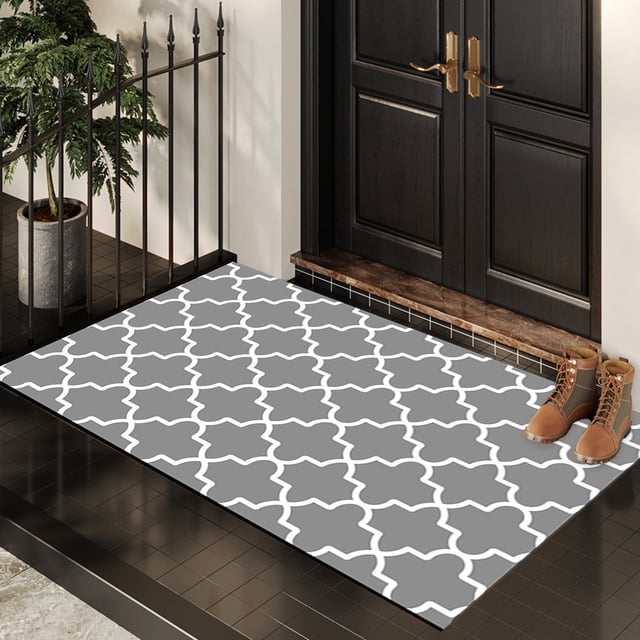 Diatomite Alfombrilla de baño absorbente antideslizante Alfombrilla de secado rápido Negro 40x60cm 15.74x23.62in