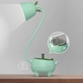 thumbnail image 5 of En Forme d'Animal de Compagnie USB de Charge Tactile 3 Modes Réglable Luminosité Led Lampe de Table pour Salon, Chambre d'Enfants, Dortoir de Collège, Bureau Vert, 5 of 5