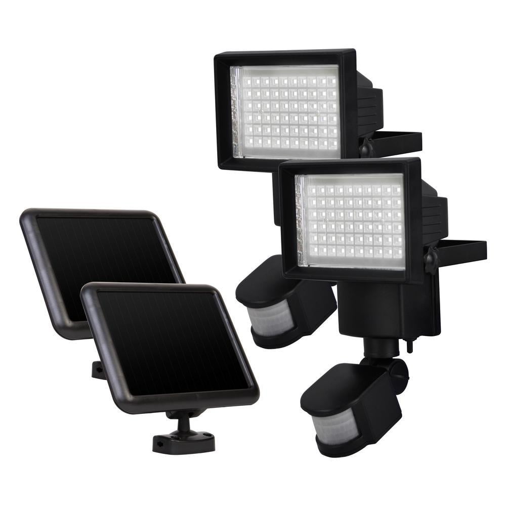 60 Led Motion Activated Solar Powered Outdoor Security Light Two Pack
