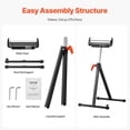 thumbnail image 6 of VEVOR 2-Pack Adjustable Roller Stands 250 lbs Capacity Height 27"-43" for Woodworking, 6 of 11