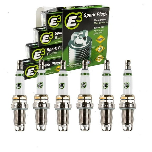 6 pc E3 Spark Plugs compatible with Jeep Liberty 3.7L V6 2002-2012