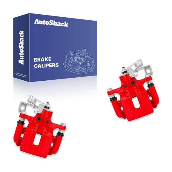 AutoShack Rear Brake Calipers Red | Replacement for 2011-2016 Hyundai Elantra 2013-2014 Hyundai Elantra Coupe | 2-PC