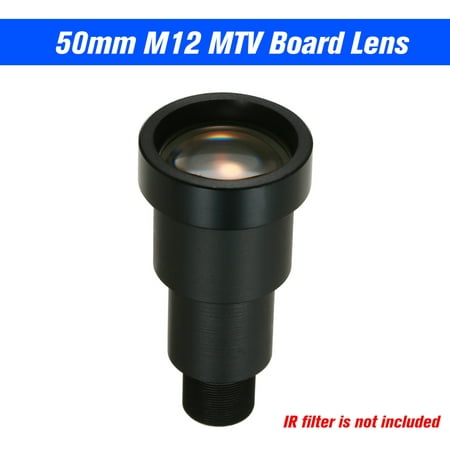 1/3'' HD 1.3MP 50mm Starlight CCTV Lens 6.7 Degree M12 Mount MTV Board IR Lens for Security CCTV Video Cameras F1.2 Long Viewing Distance without IR-Cut