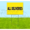 thumbnail image 1 of All Deliveries (18" x 24") Yard Sign, Includes Metal Step Stake, 1 of 6