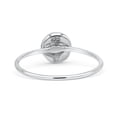 thumbnail image 3 of Round Fashion Petite Lab Created White Opal Ring Band 925 Sterling Silver Size 1, 3 of 5