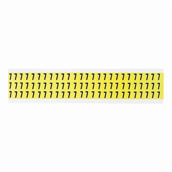 Brady Number Label, Vinyl, 1/2 in H, 3/8 in W 3410-7