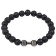 thumbnail image 1 of Bracelet Il de Tigre en Pierre Bracelet en Roche de Lave Bracelet de Yoga Anti-Stress Bracelet Réglable Diffuseur d'Huile d'Aromathérapie Bracelet en Lave pour Hommes Femmes, 1 of 1
