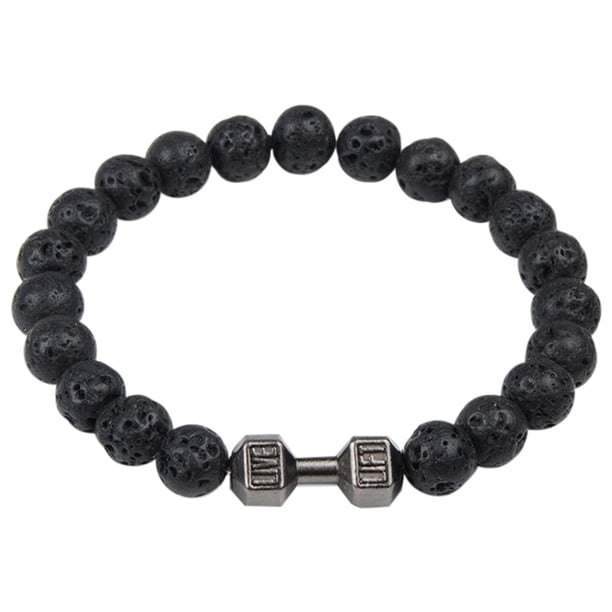 Pulsera de Piedra Ojo de Tigre Pulsera de Piedra de Lava Stress Yoga Beads Pulsera Ajustable Difusor de Aceite de Aromaterapia Pulsera de Lava para Hombre Mujer