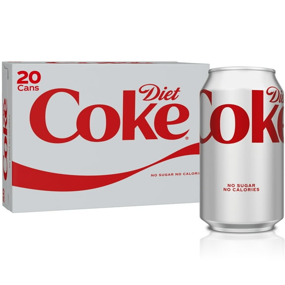 Diet Coke Diet Cola Soda Pop, 12 fl oz Cans, 20 Pack