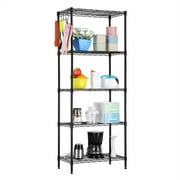 Tenozek 5-Tier Changeable Assembly Storage Shelf Units with Carbon Steel, Heavy Duty Shelving Unit(500 lbs loading capacity)