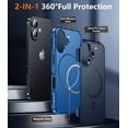 thumbnail image 5 of Designed for iPhone 16 Case Magnetic,[Compatible with Magsafe][Military Grade Drop Protection] Dropproof Heavy Duty Tough Rugged Shockproof Phone Case for iPhone 16 (6.1")-Seablue, 5 of 13