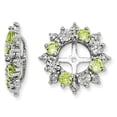 thumbnail image 1 of Sterling Silver Rhodium Peridot Earring Jacket QJ120AUG, 1 of 2